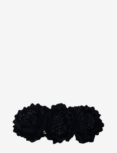 Triple Flower Barette Black - haarnadeln - black