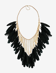 Drama feather Pipols Necklace - GOLD