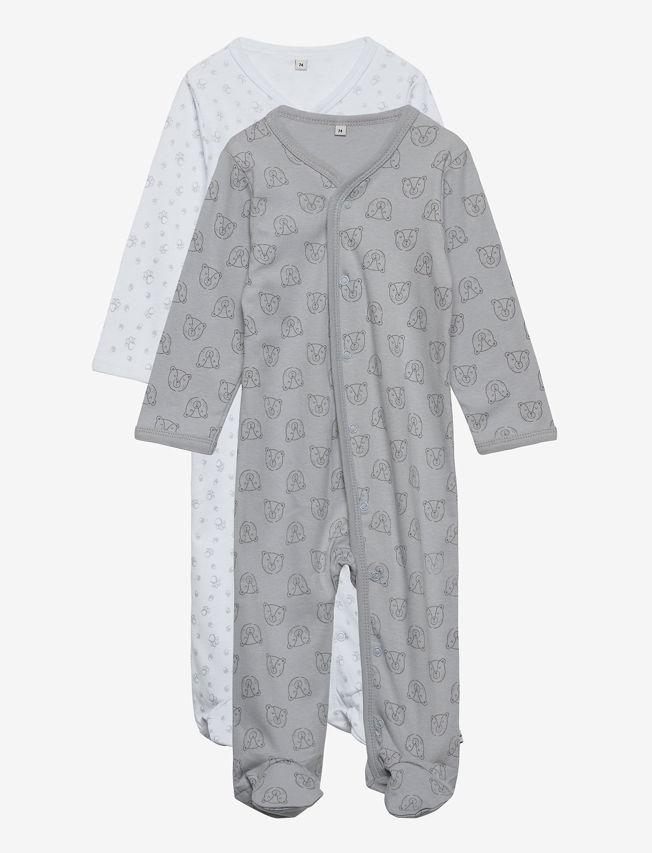 Pippi - Nightsuit w/f -buttons 2-pack - grenouillères - harbor mist - 0
