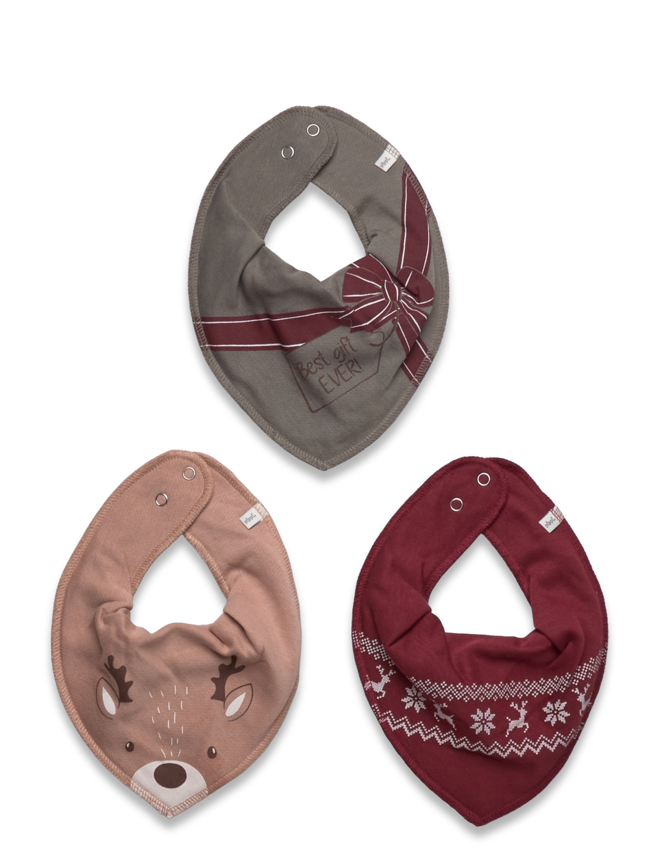 Bandana Bib Uni -Aop Red Pippi