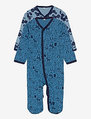 Pippi - Nightsuit w/f -buttons 2-pack - apģērbs gulēšanai - blue - 0