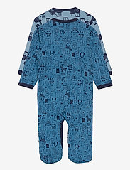 Pippi - Nightsuit w/f -buttons 2-pack - grenouillères - blue - 1