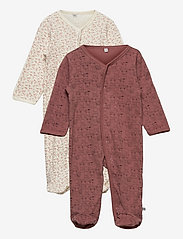 Nightsuit w/f -buttons 2-pack - BURLWOOD