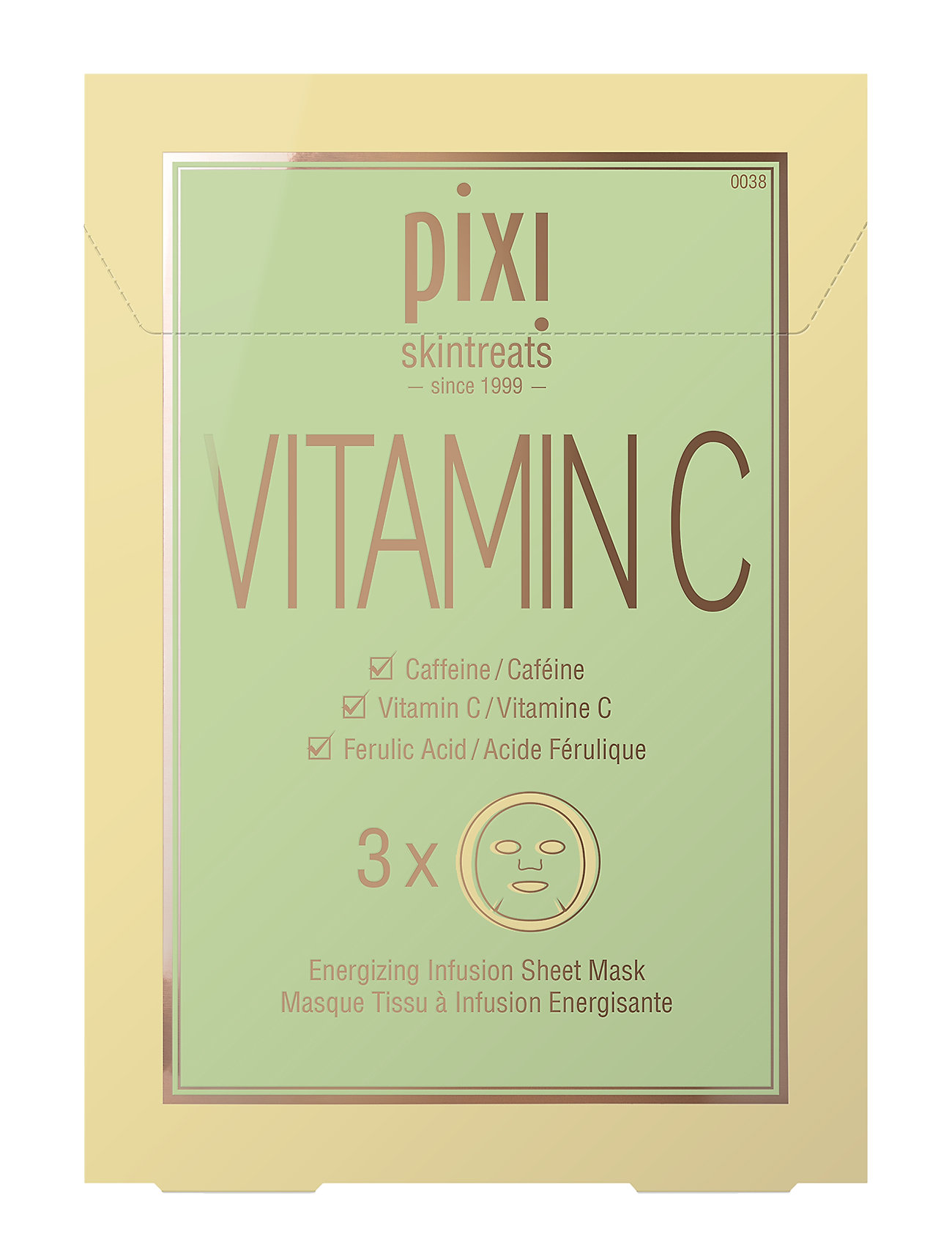 Vitamin-C Energizing Sheet Mask Beauty WOMEN Skin Care Face Sheet Mask Nude Pixi