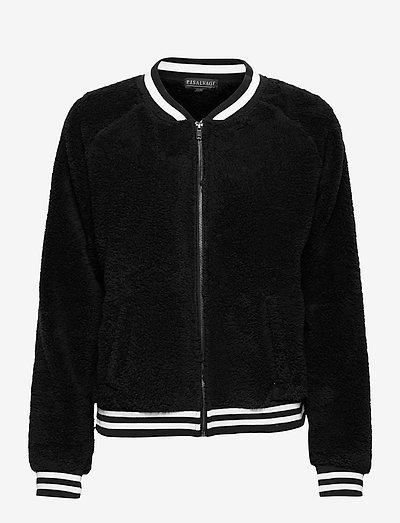 bomber jacket with white stripes