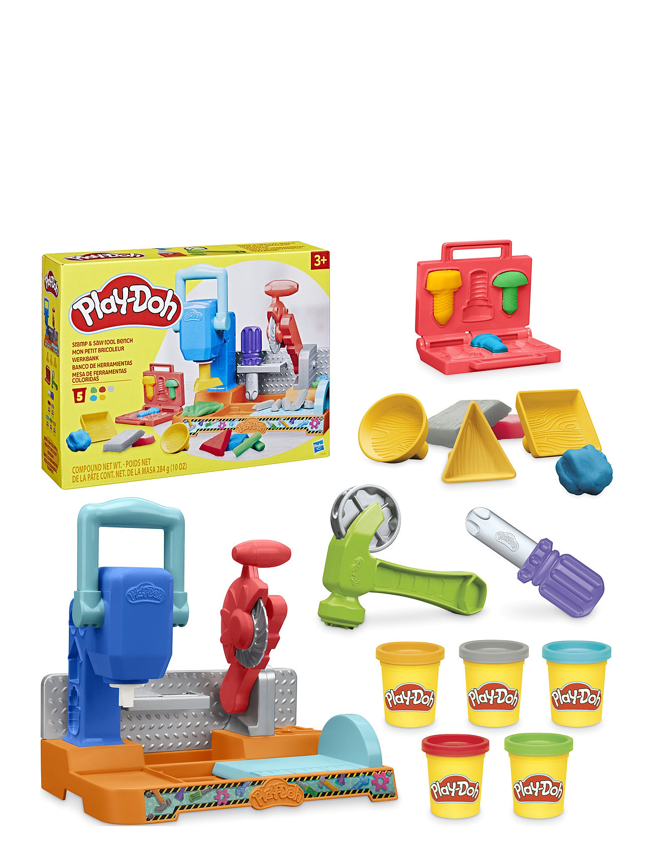 Play-Doh Stamp & Saw Tool Bench Toys Creativity Drawing & Crafts Craft Play Dough Multi/patterned Play Doh