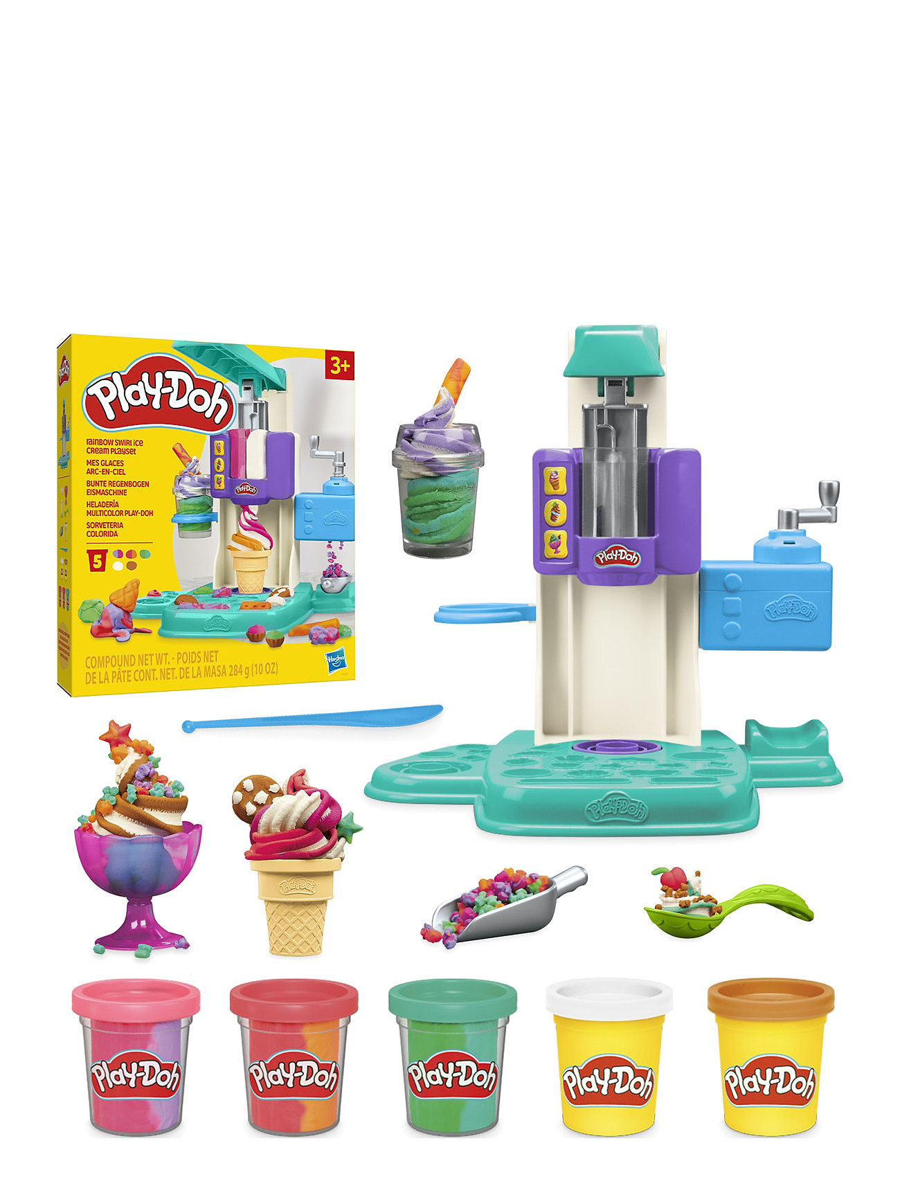 Play-Doh Rainbow Swirl Ice Cream-Lekset Toys Creativity Drawing & Crafts Craft Play Dough Multi/patterned Play Doh