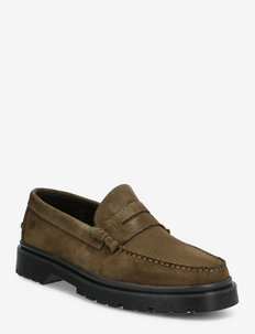 Austin - loafers - olive suede