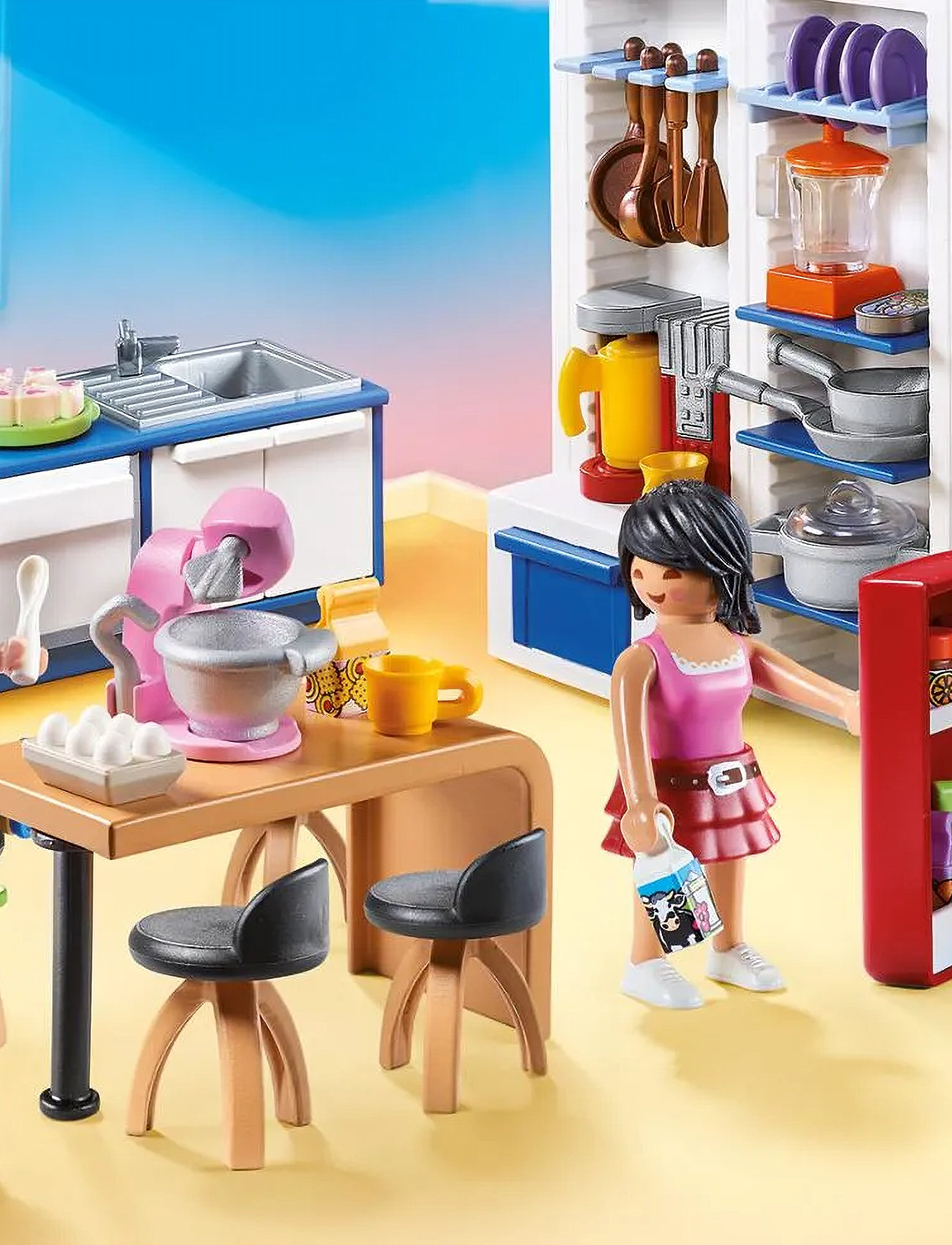PLAYMOBIL Playmobil Dollhouse Familiekøkken - 70206, One Size, Multi/patterned, Playmobil Legetøj > Playmobil Dollhouse, Børn