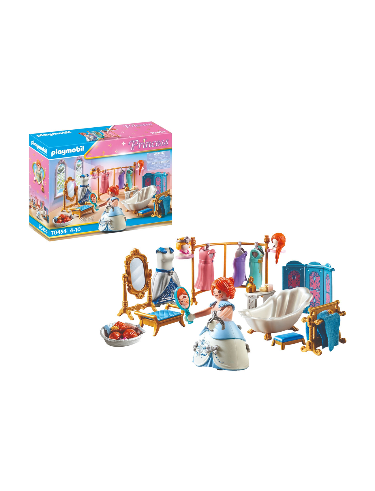 Playmobil Princess Påklædningsværelse Med Badekar - 70454 Toys Playmobil Toys Playmobil Princess Multi/patterned PLAYMOBIL