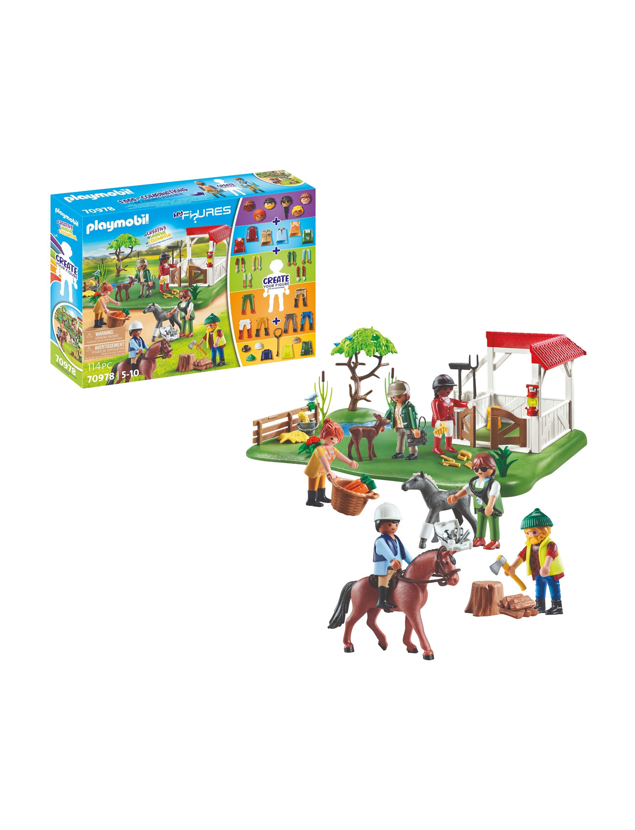 Playmobil My Figures: Hestestutteriet - 70978 Toys Playmobil Toys Playmobil Figures Multi/patterned PLAYMOBIL