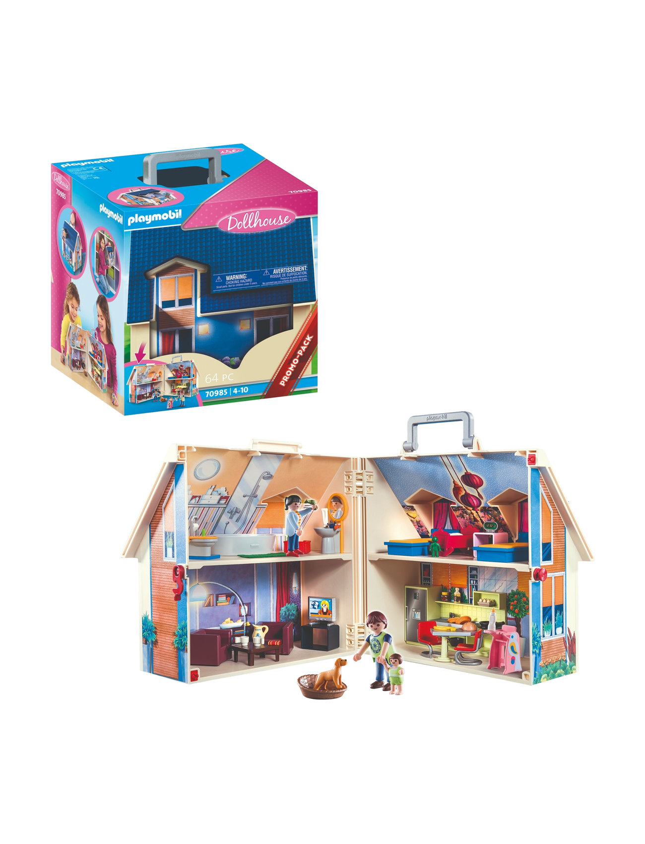 Playmobil Dollhouse Mit Tag-Med-Dukkehus - 70985 Toys Playmobil Toys Playmobil Dollhouse Multi/patterned PLAYMOBIL