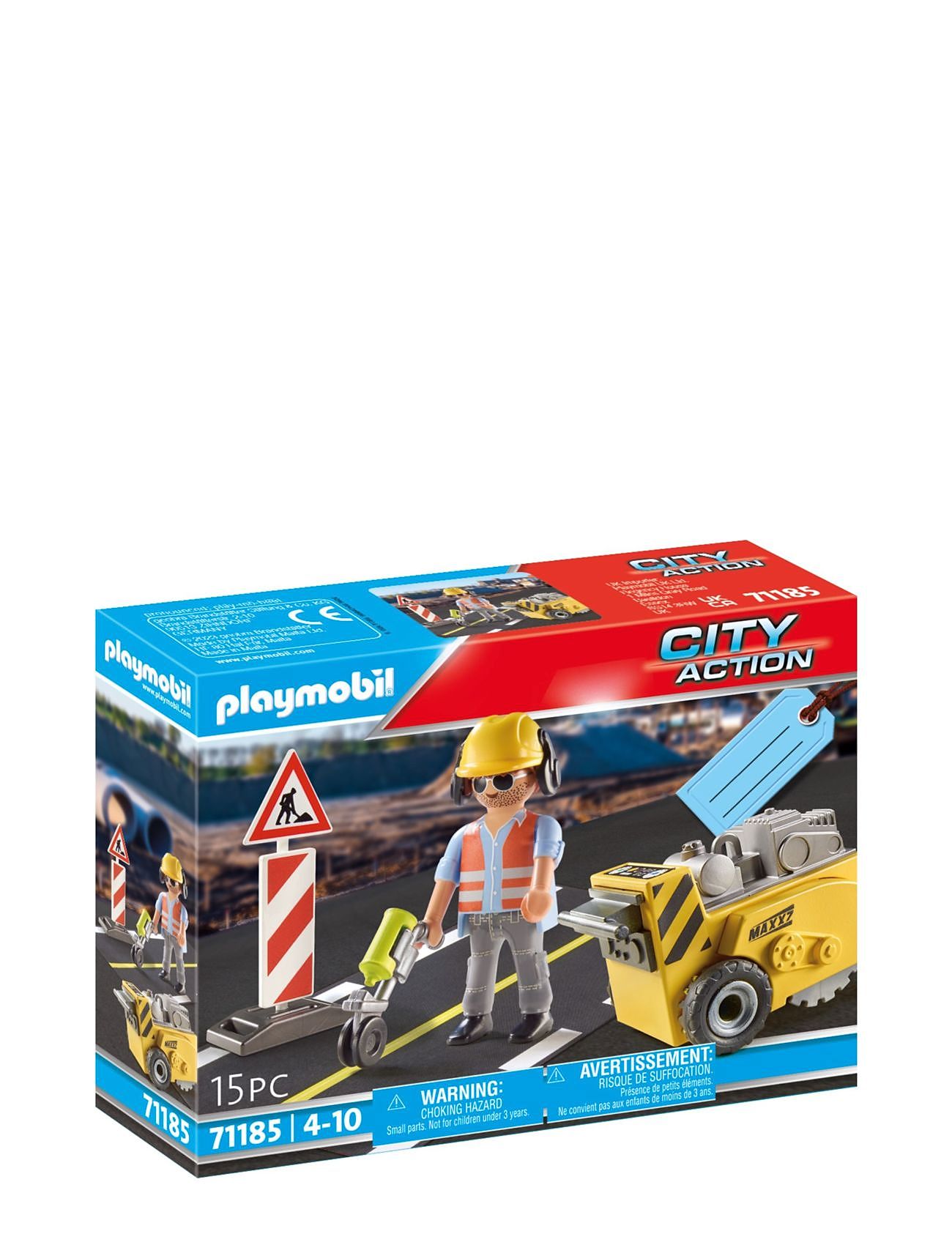 PLAYMOBIL "Playmobil Gift Sets Byggearbejder Med Kantfræser - 71185 Toys Playmobil City Action Multi/patterned PLAYMOBIL"