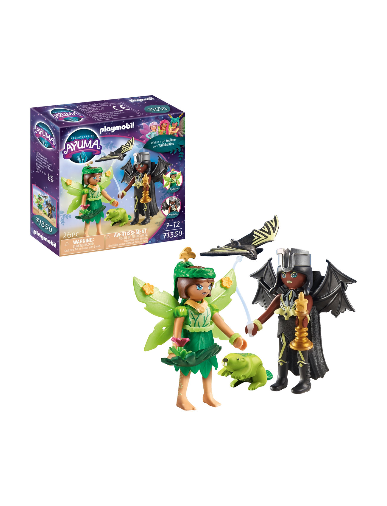 PLAYMOBIL Playmobil Adventures Of Ayuma Forest Fairy & Bat Fairy With Soul  Animals - 71350 – –