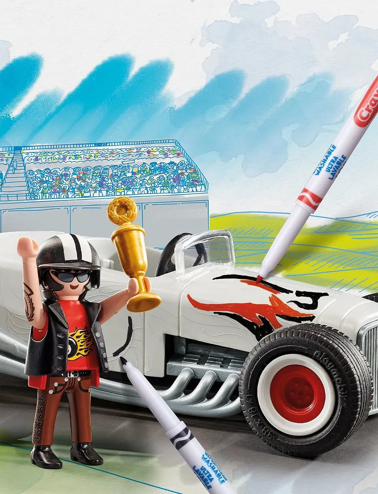 PLAYMOBIL Playmobil Color: Racerbil - 71376, One Size, Multi/patterned, Playmobil Legetøj > Playmobil Color, Børn