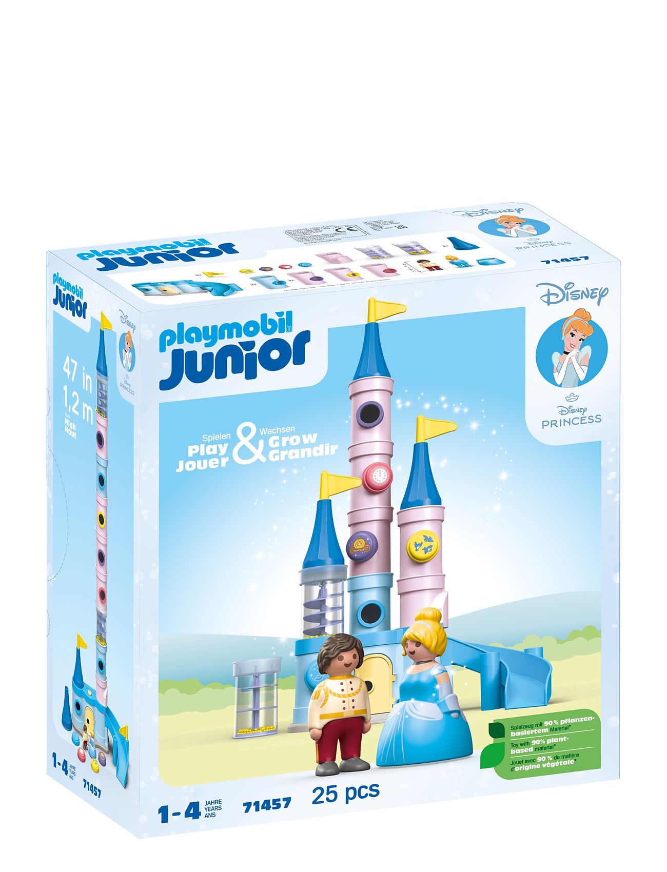 Junior & Disney: Cinderella's Castle Toys Playmobil Toys Playmobil 1.2.3 & Disney Multi/patterned PLAYMOBIL