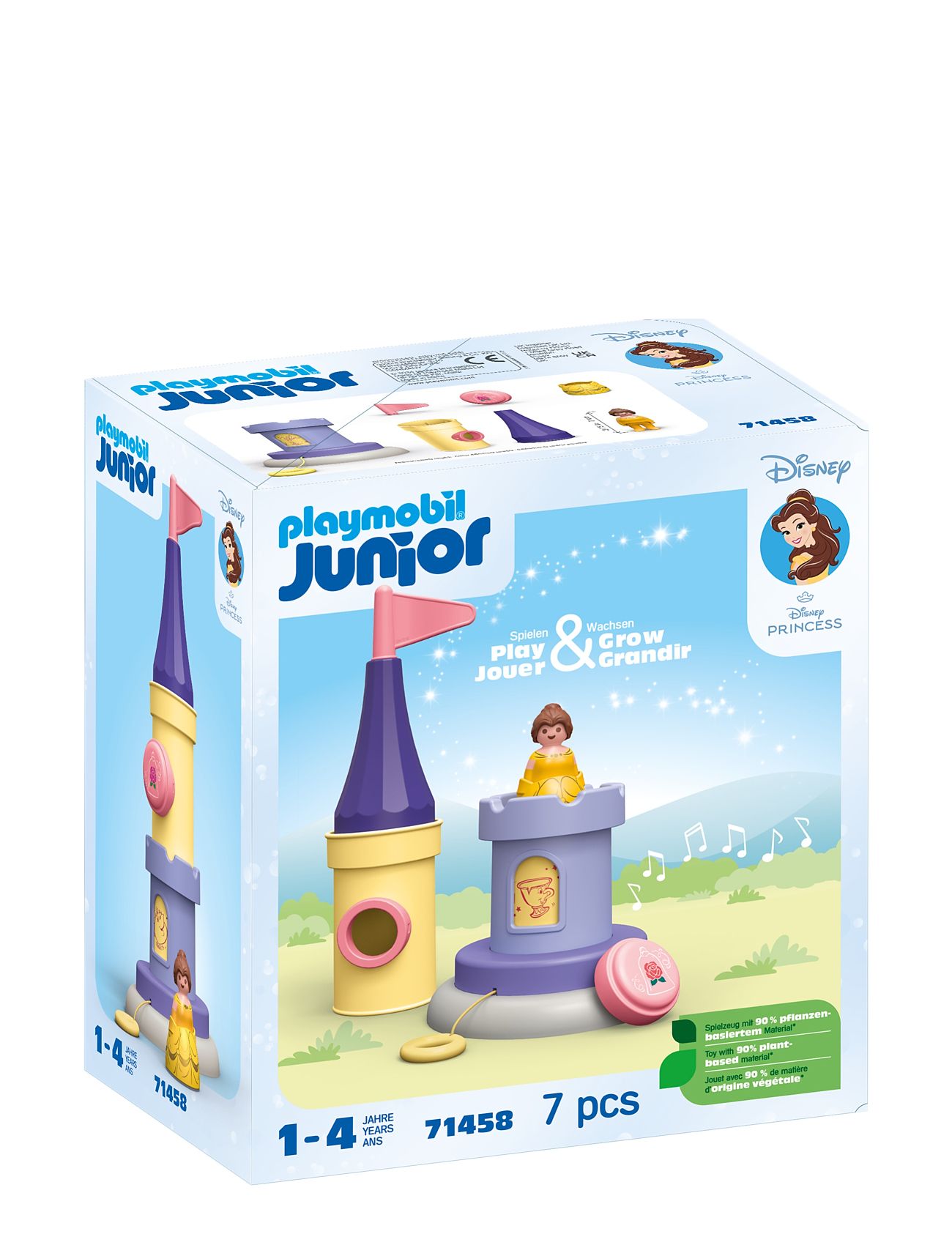 Junior & Disney: Belle's Play Tower With Sound Toys Playmobil Toys Playmobil 1.2.3 & Disney Multi/patterned PLAYMOBIL