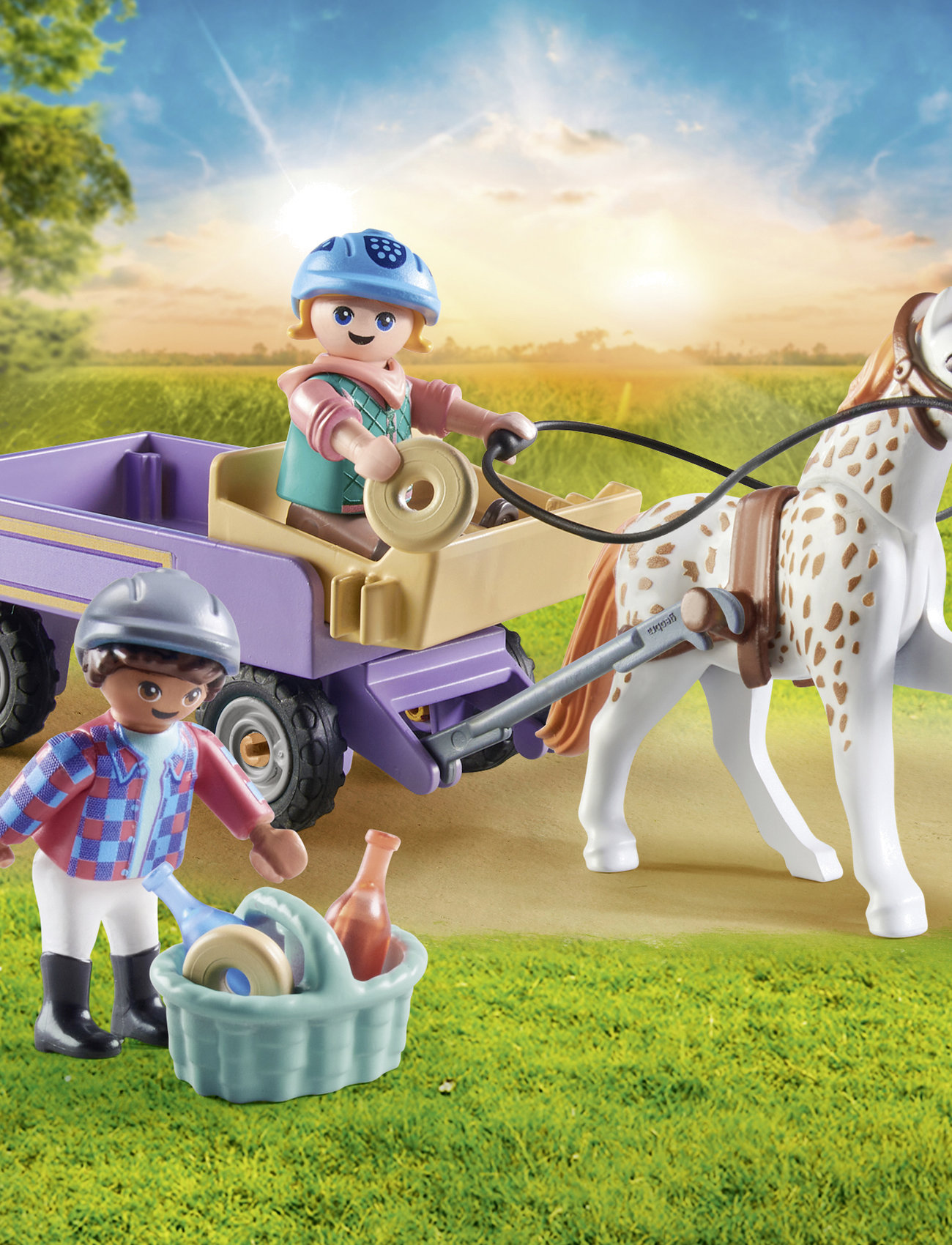 PLAYMOBIL Playmobil Horses Of Waterfall Ponyvogn - 71496, One Size, Multi/patterned, Playmobil Legetøj > Playmobil Horses Of Waterfall, Børn