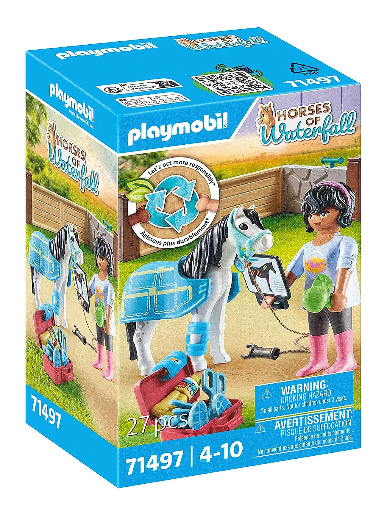 Playmobil Horses Of Waterfall Hesteterapeut - 71497 Toys Playmobil Toys Playmobil Horses Of Waterfall Multi/patterned PLAYMOBIL