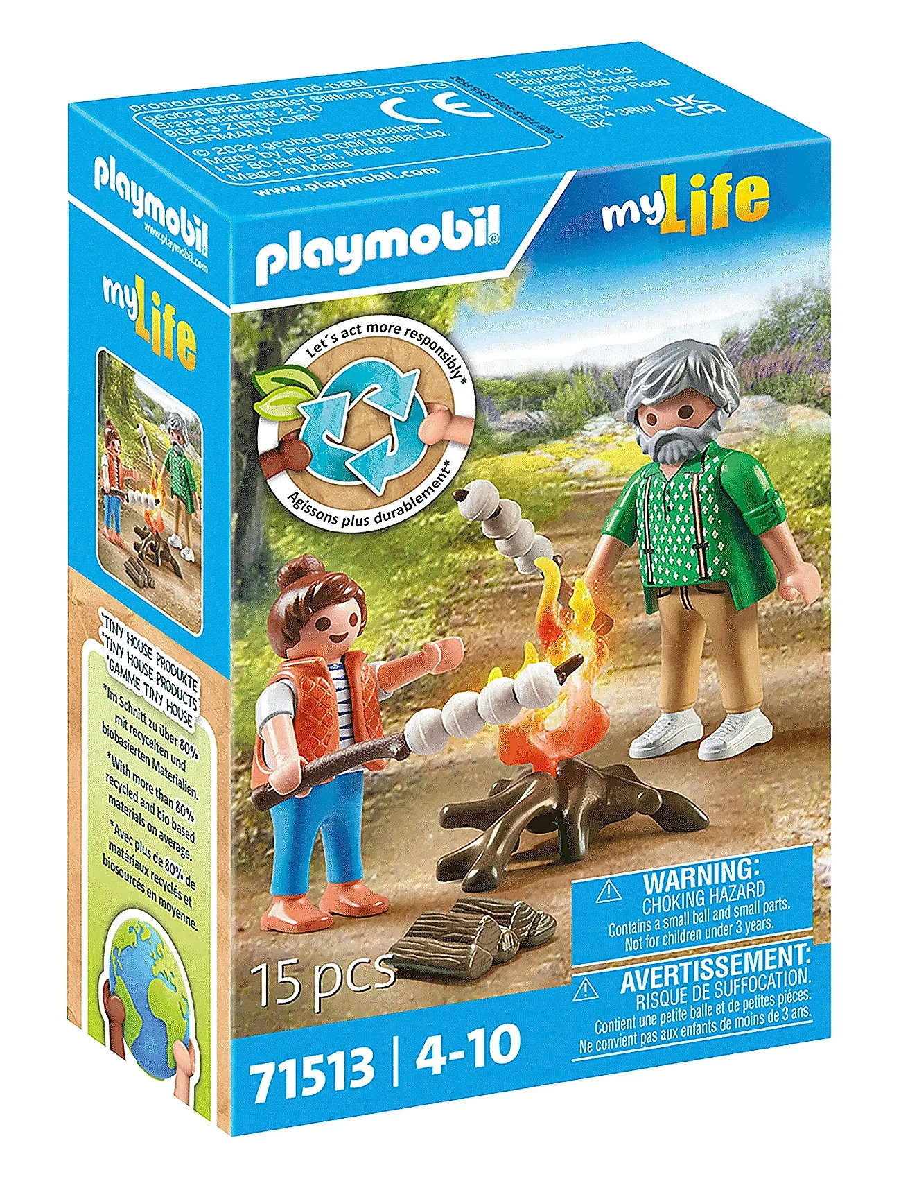 Playmobil My Life Lejrbål Med Skumfiduser - 71513 Toys Playmobil Toys Multi/patterned PLAYMOBIL