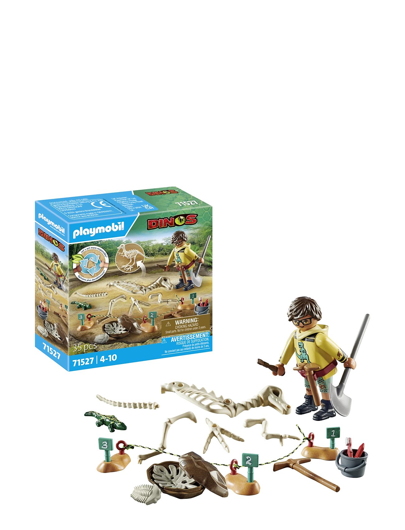 Dinos Arkæologisk Udgravning M/ Dinosaurskelet - 71527 Toys Playmobil Toys Playmobil Dino Rise Multi/patterned PLAYMOBIL