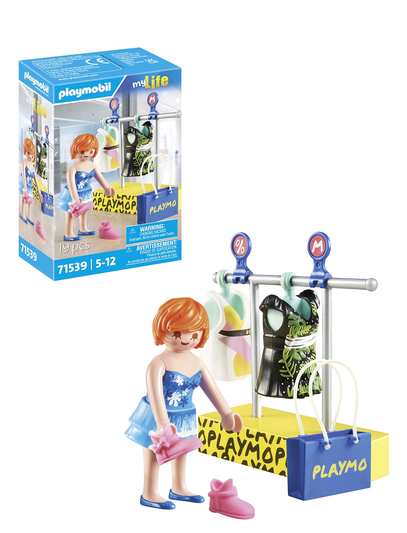 Playmobil My Life Tøjindkøb - 71539 Toys Playmobil Toys Multi/patterned PLAYMOBIL