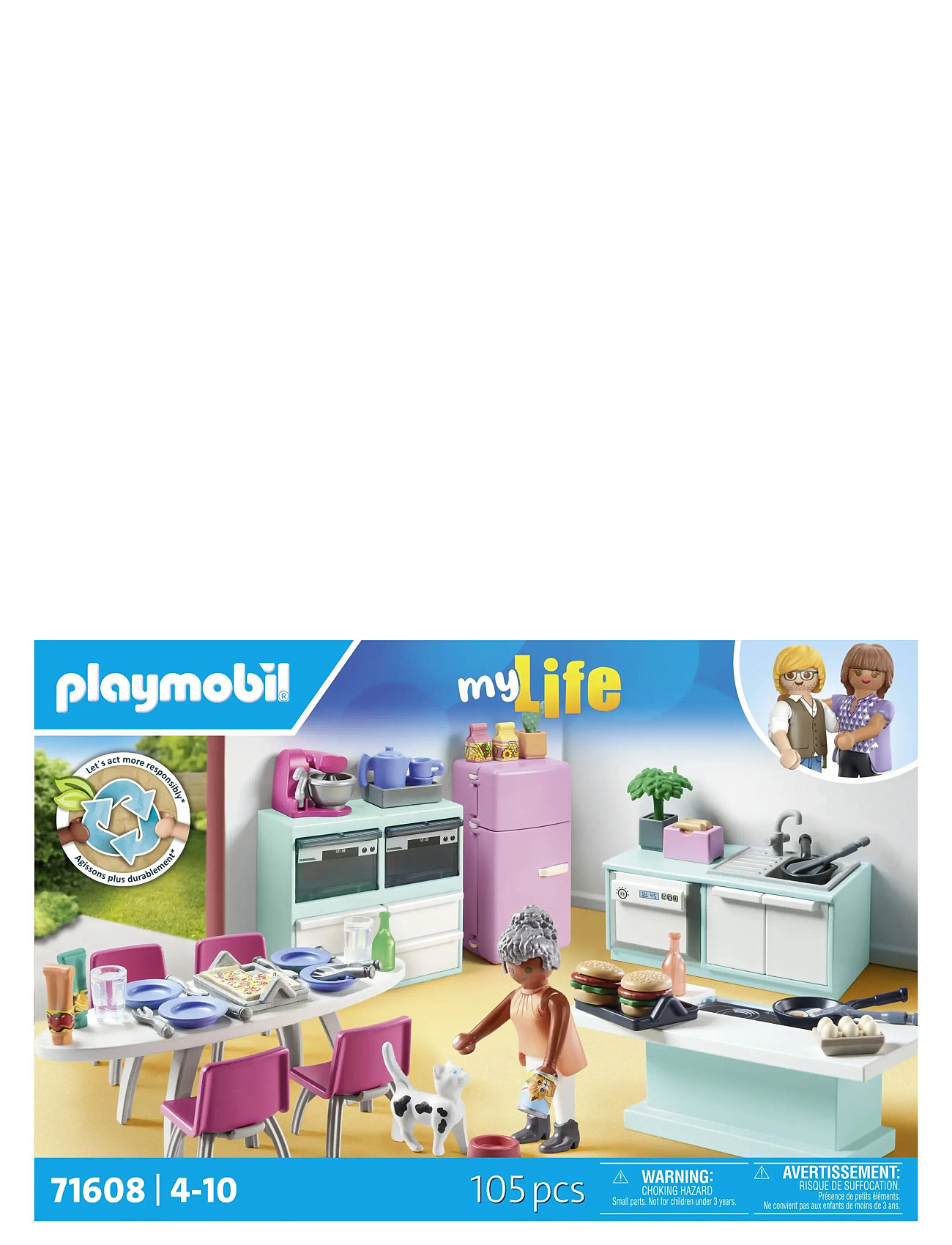 PLAYMOBIL Kitchen With Dining Place Weiß - One Size - Kinder
