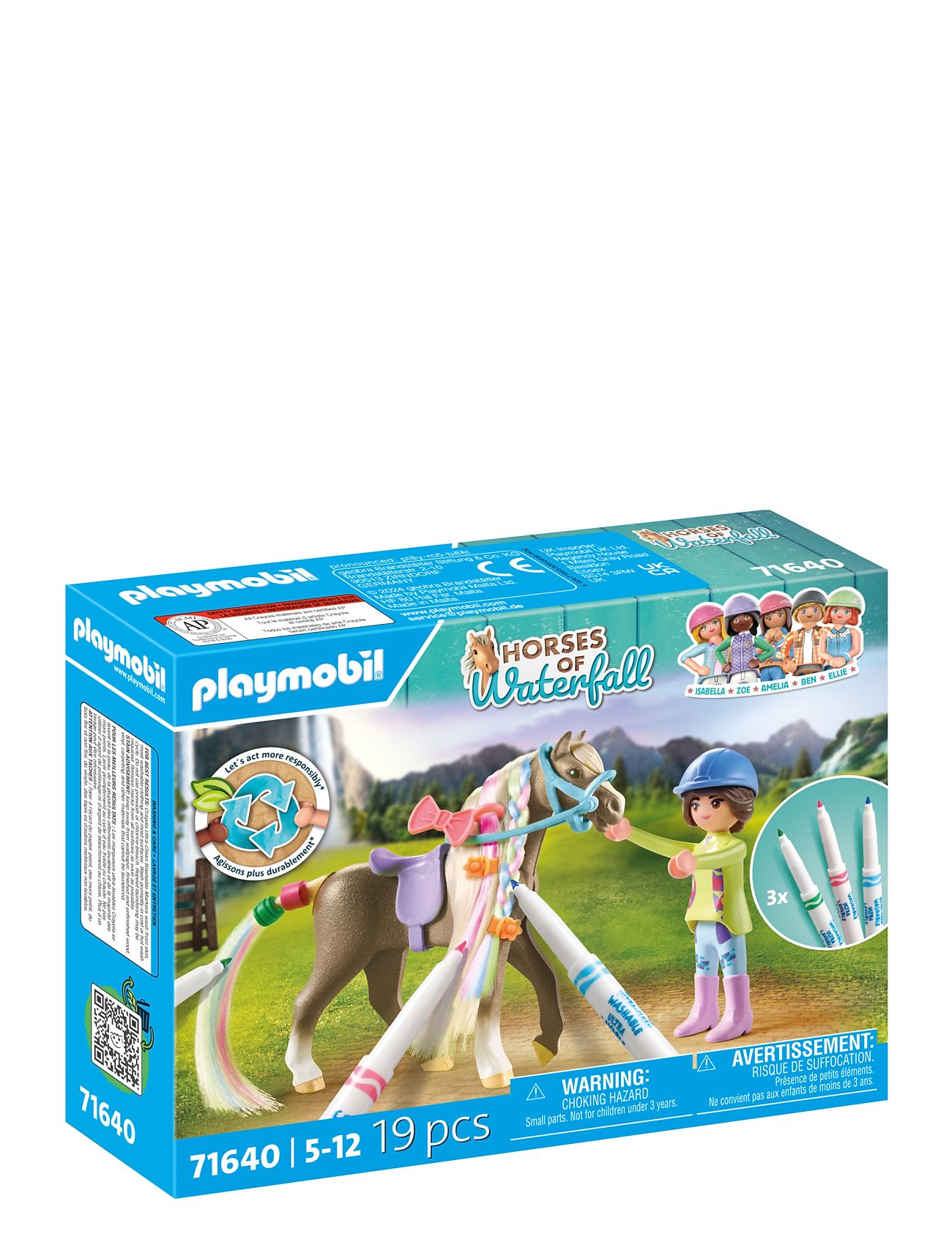 Washable Horse Set Toys Playmobil Toys Playmobil Country Multi/patterned PLAYMOBIL