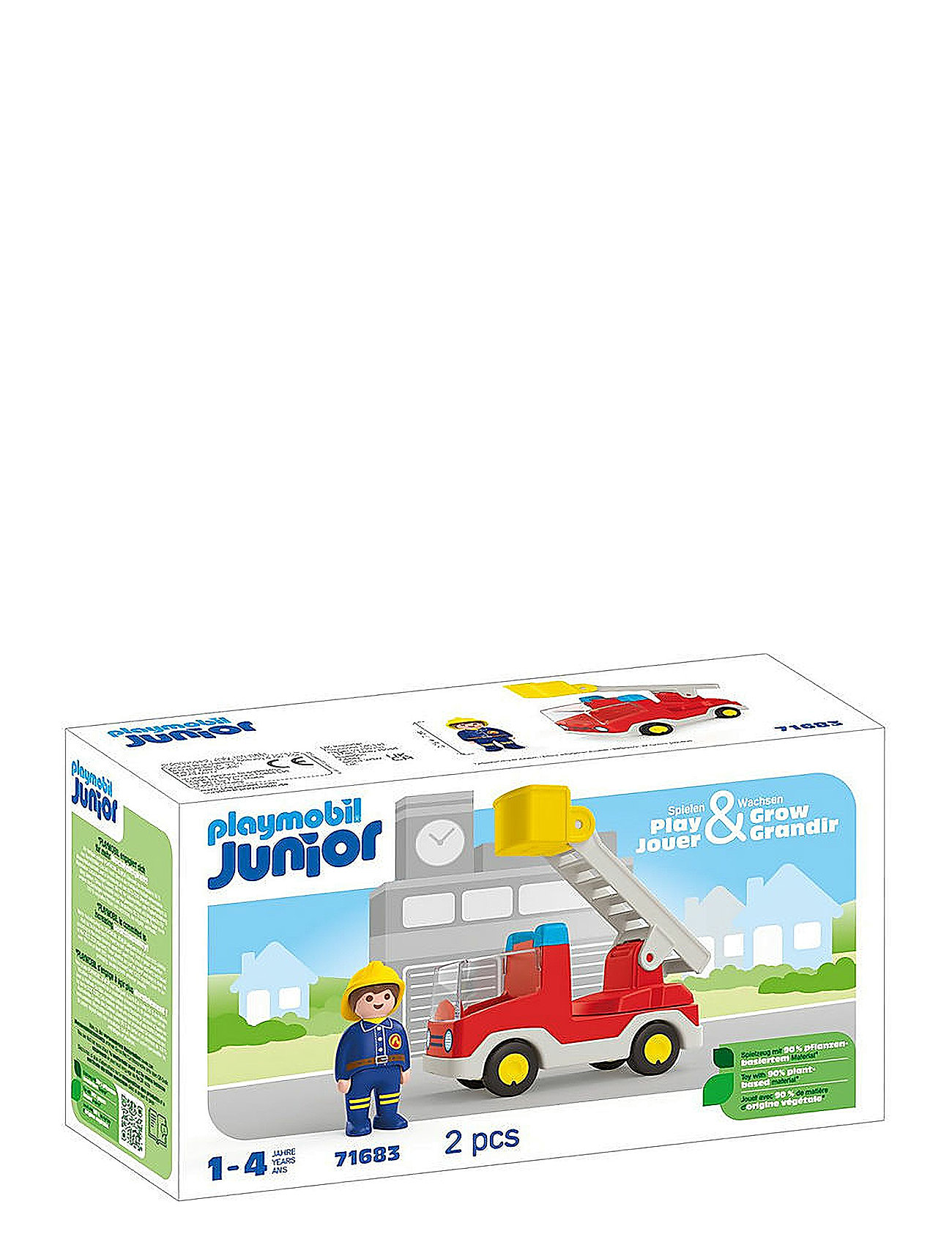 Junior Ladder Unit Fire Truck - 71683 Toys Playmobil Toys Playmobil 1.2.3 Multi/patterned PLAYMOBIL