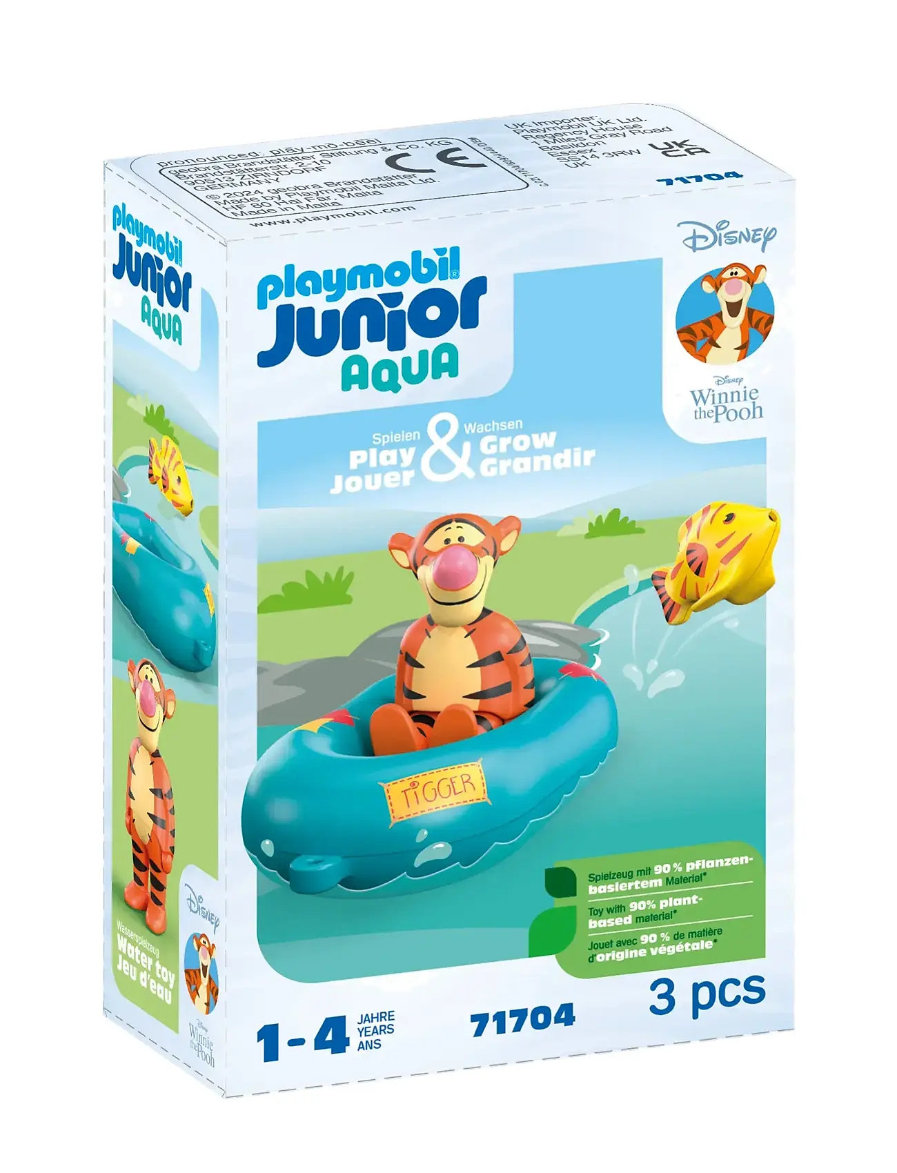 PLAYMOBIL Junior & Disney: Tigger's Rubber Boot Ride Patterned - One Size - Kinder