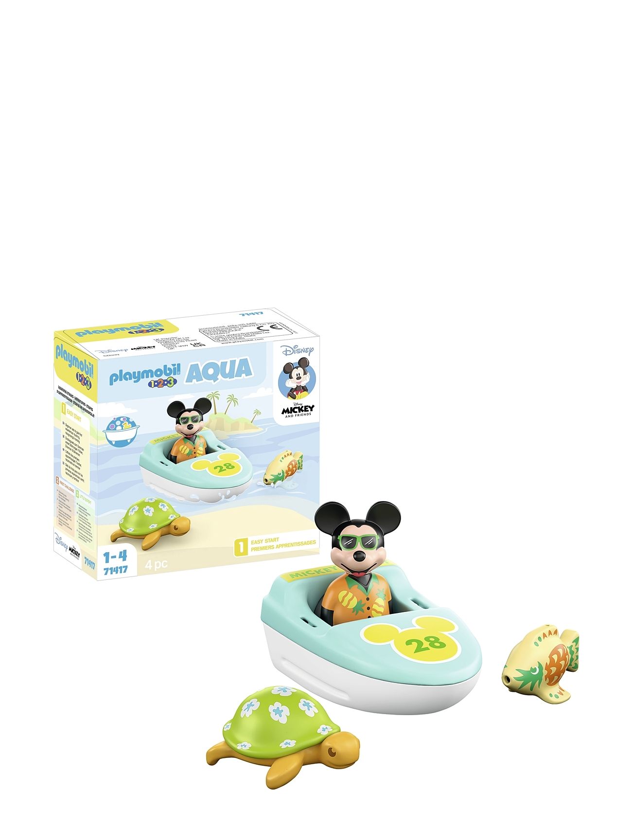 Playmobil 1.2.3 Aqua & Disney: Mickeys Bådtur - 71707 Toys Playmobil Toys Playmobil 1.2.3 Aqua Multi/patterned PLAYMOBIL