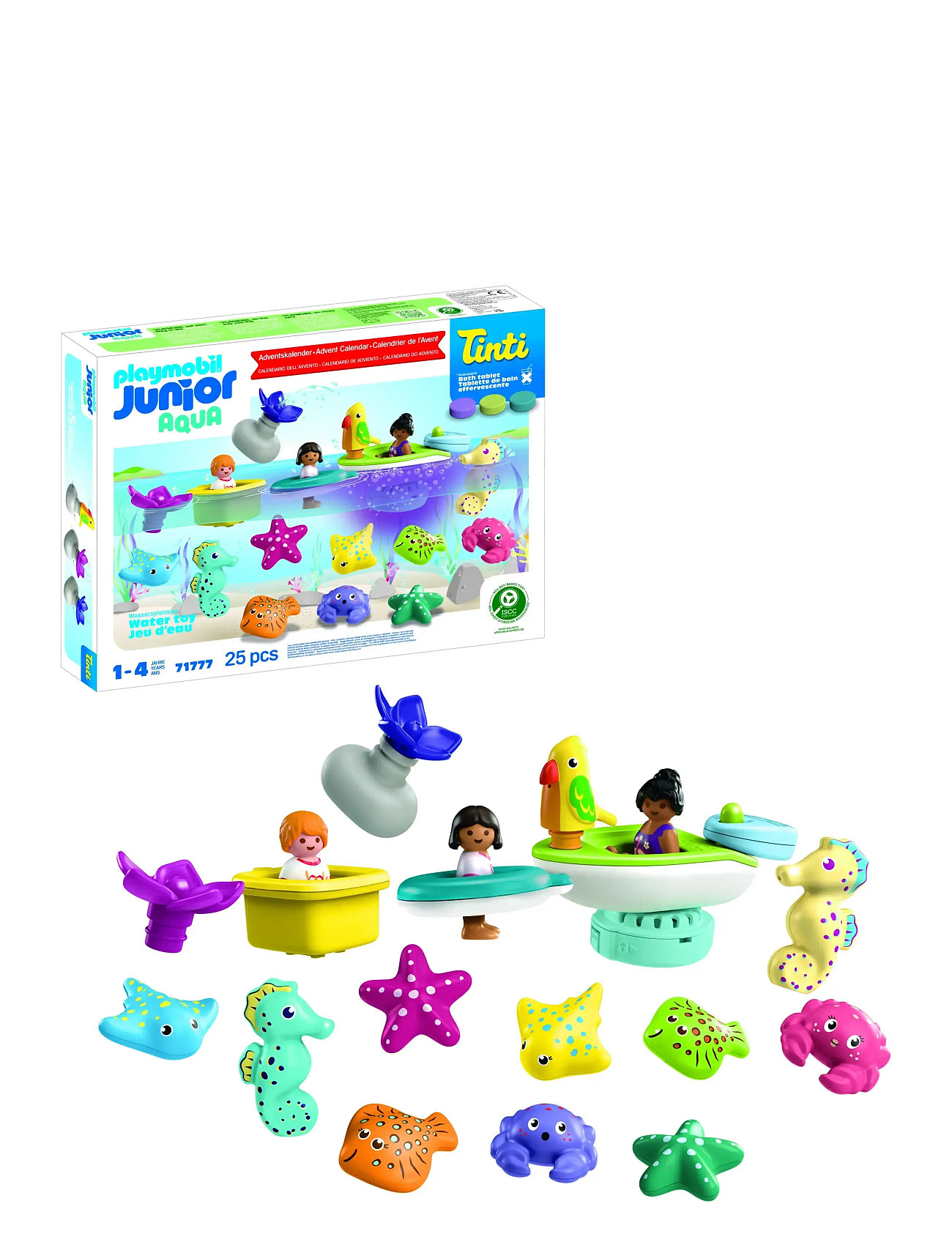 PLAYMOBIL Junior & Tinti: Colourful Bath, One Size, Multi/patterned, Bath & Water Legetøj > Bath Legetøj, Børn