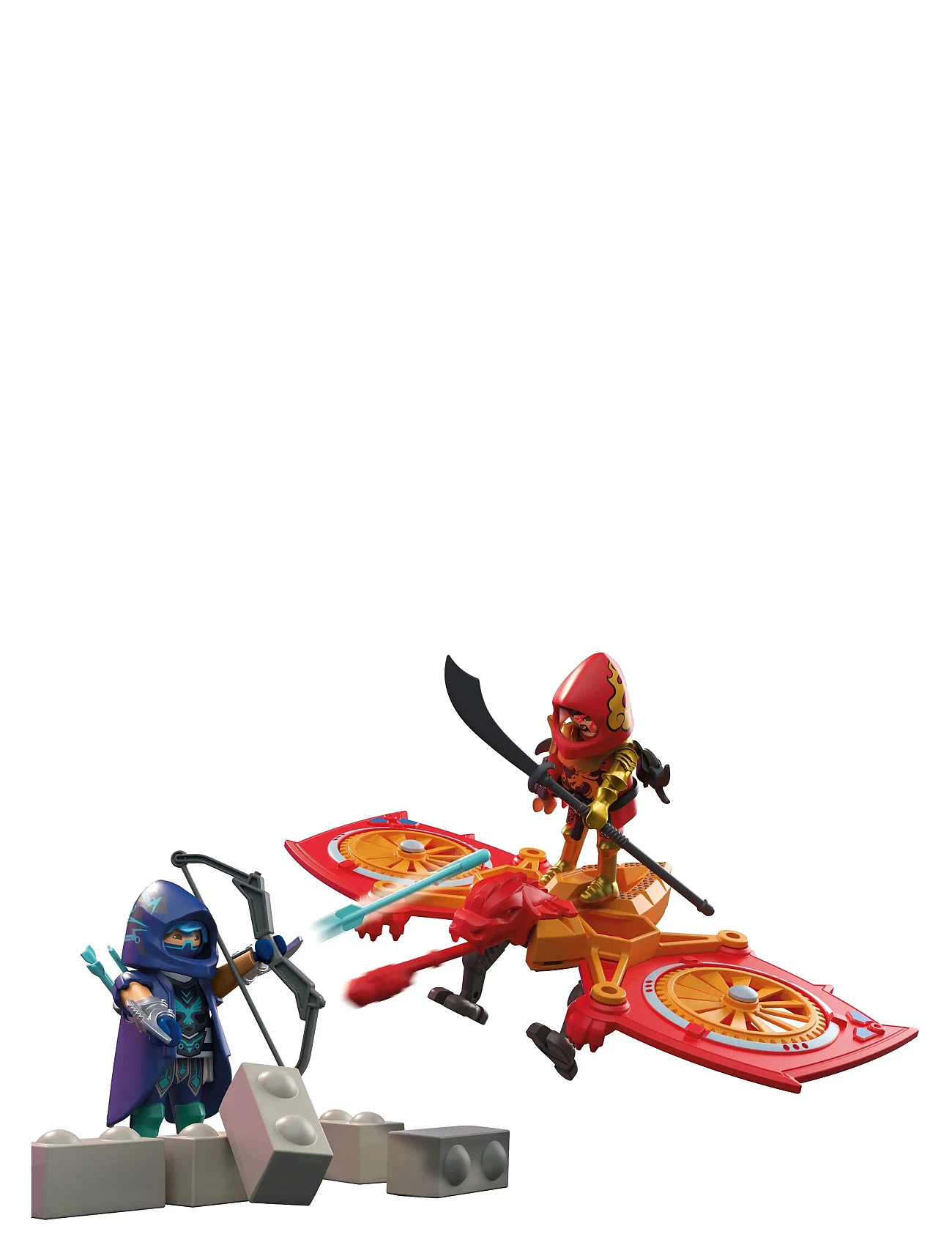PLAYMOBIL Hero Drone Fight With Evil Nin, One Size, Red, Legesæt Og Actionfigurer > Actionfigurer, Børn
