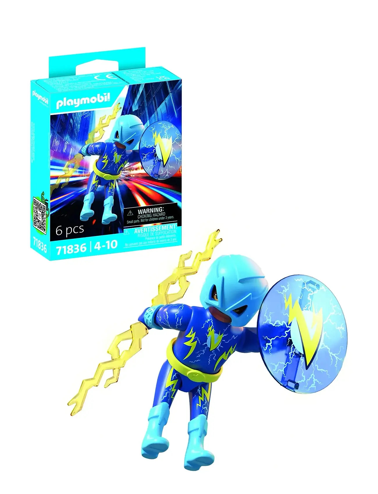 PLAYMOBIL Lightning Super Hero Blau - One Size - Kinder