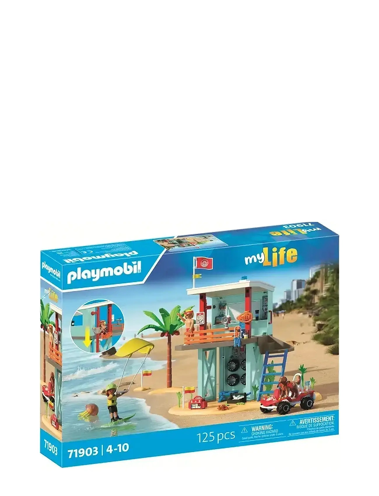 PLAYMOBIL Lifeguard Tower With Beach Bug, One Size, Multi/patterned, Playmobil Legetøj > Playmobil My Life, Børn