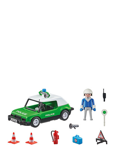 Playmobil Canada Police Car Set - Multicolored Toddler Toy With Figure, Car & Road Sign, Ages 18 Months & Up