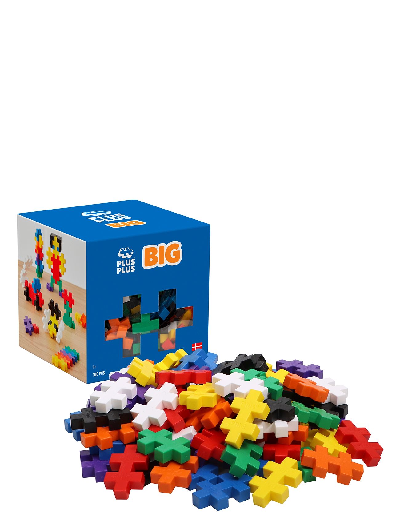 Plus-Plus Big Basic Mix / 100 Pcs Toys Building Sets & Blocks Building Sets Multi/patterned Plus-Plus