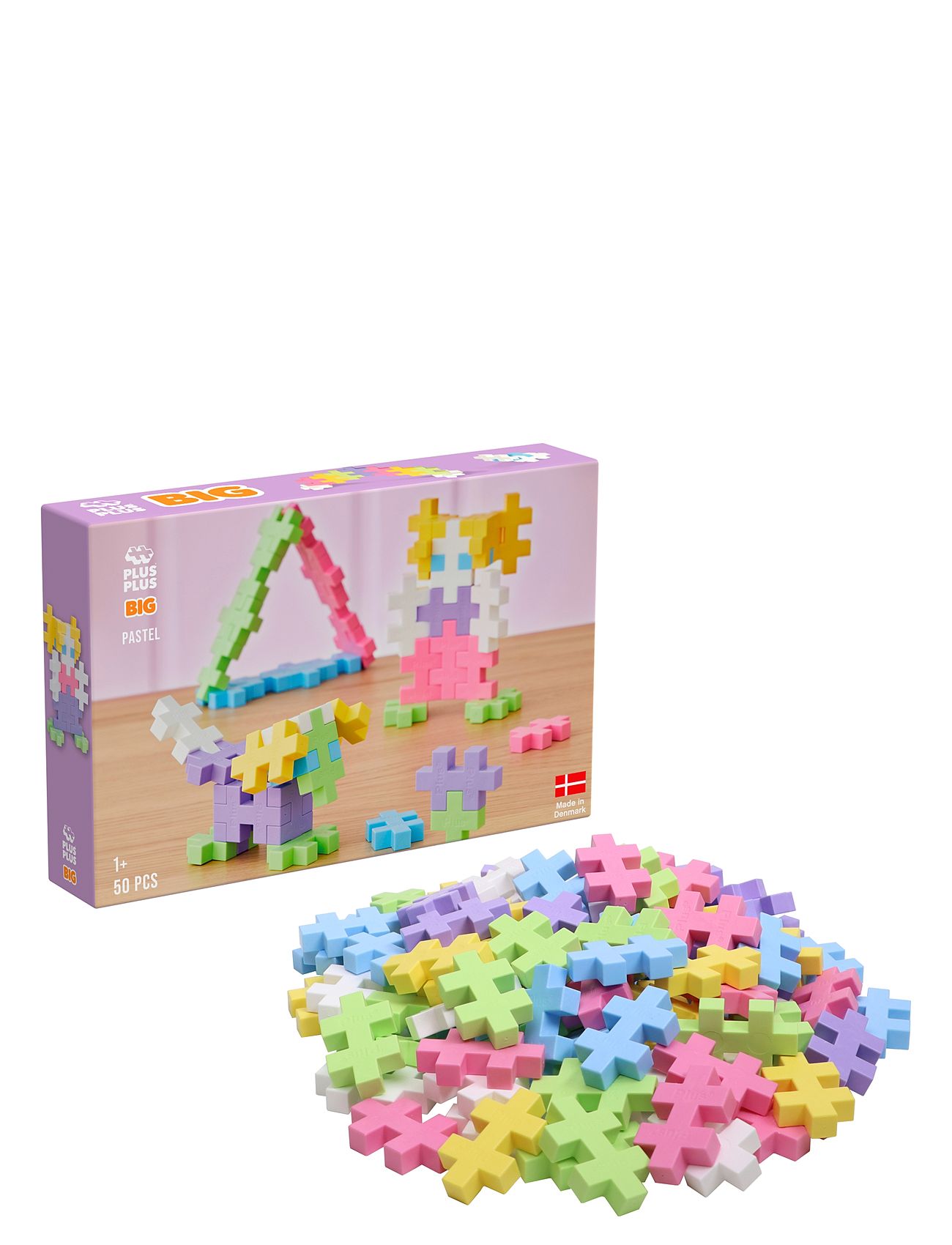 Plus-Plus Big Pastel Mix / 50 Pcs. Patterned Plus-Plus