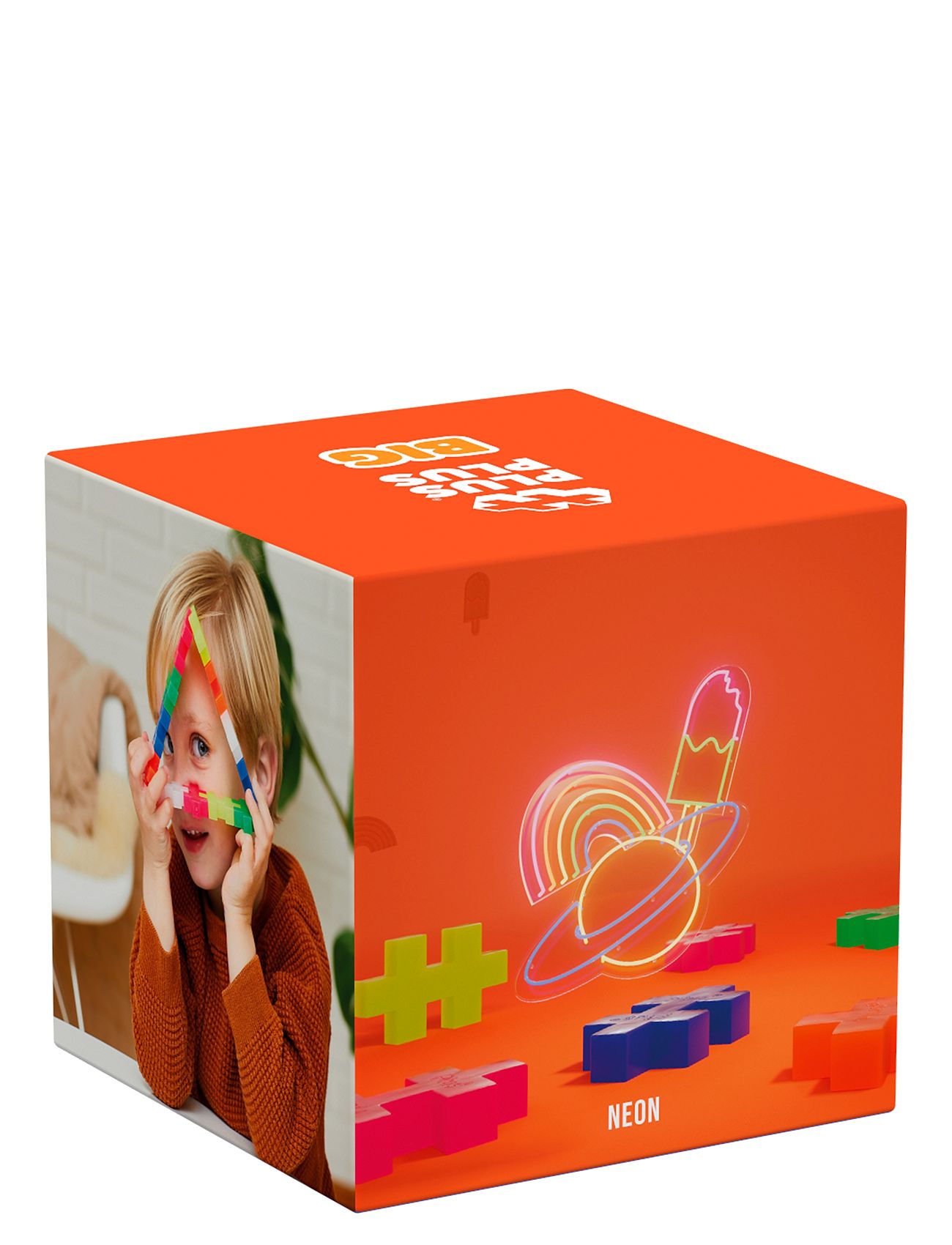 Plus-Plus Big Neon Mix / 100 Pcs Toys Building Sets & Blocks Building Sets Multi/patterned Plus-Plus