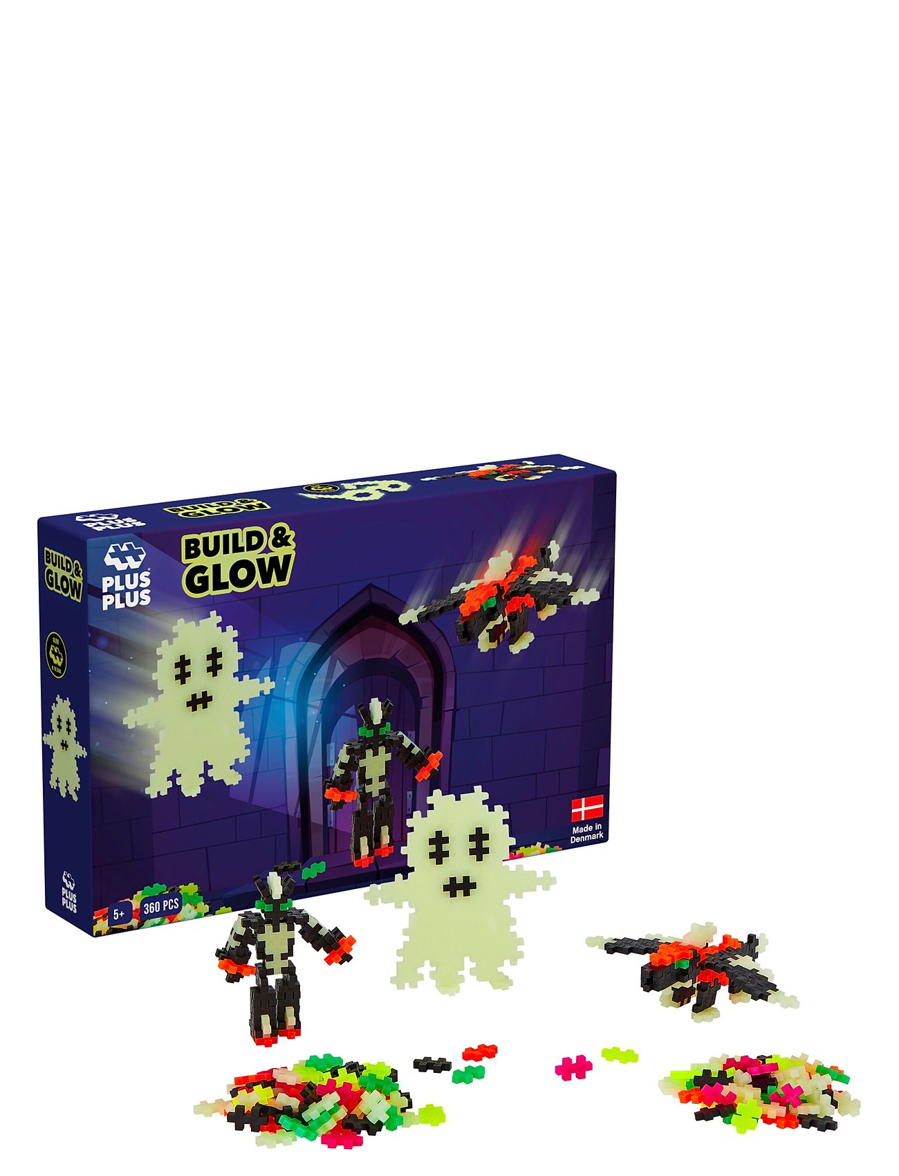 Plus-Plus Build And Glow - Glow In The Dark / 360 Pcs Toys Building Sets & Blocks Building Sets Multi/patterned Plus-Plus