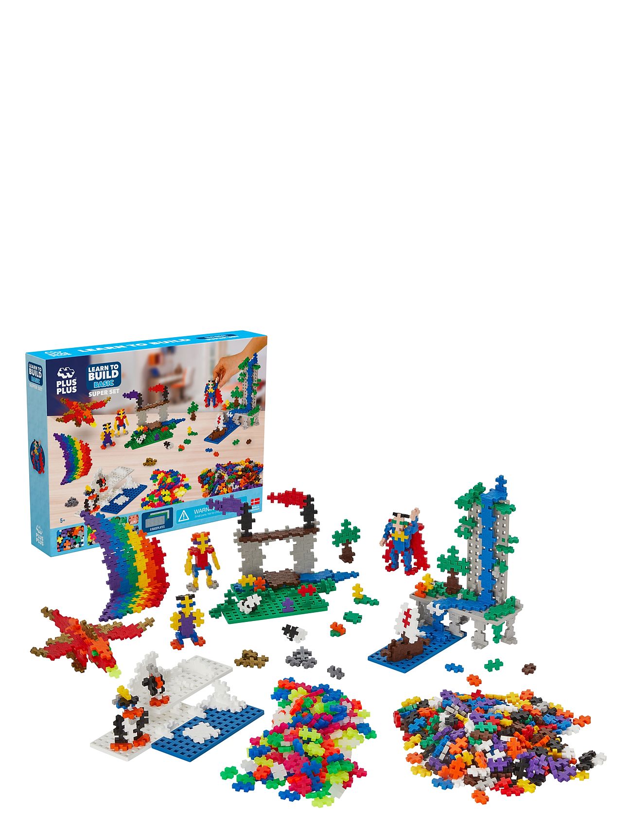 Plus-Plus Basic Learn To Build Super Set Toys Building Sets & Blocks Building Sets Multi/patterned Plus-Plus
