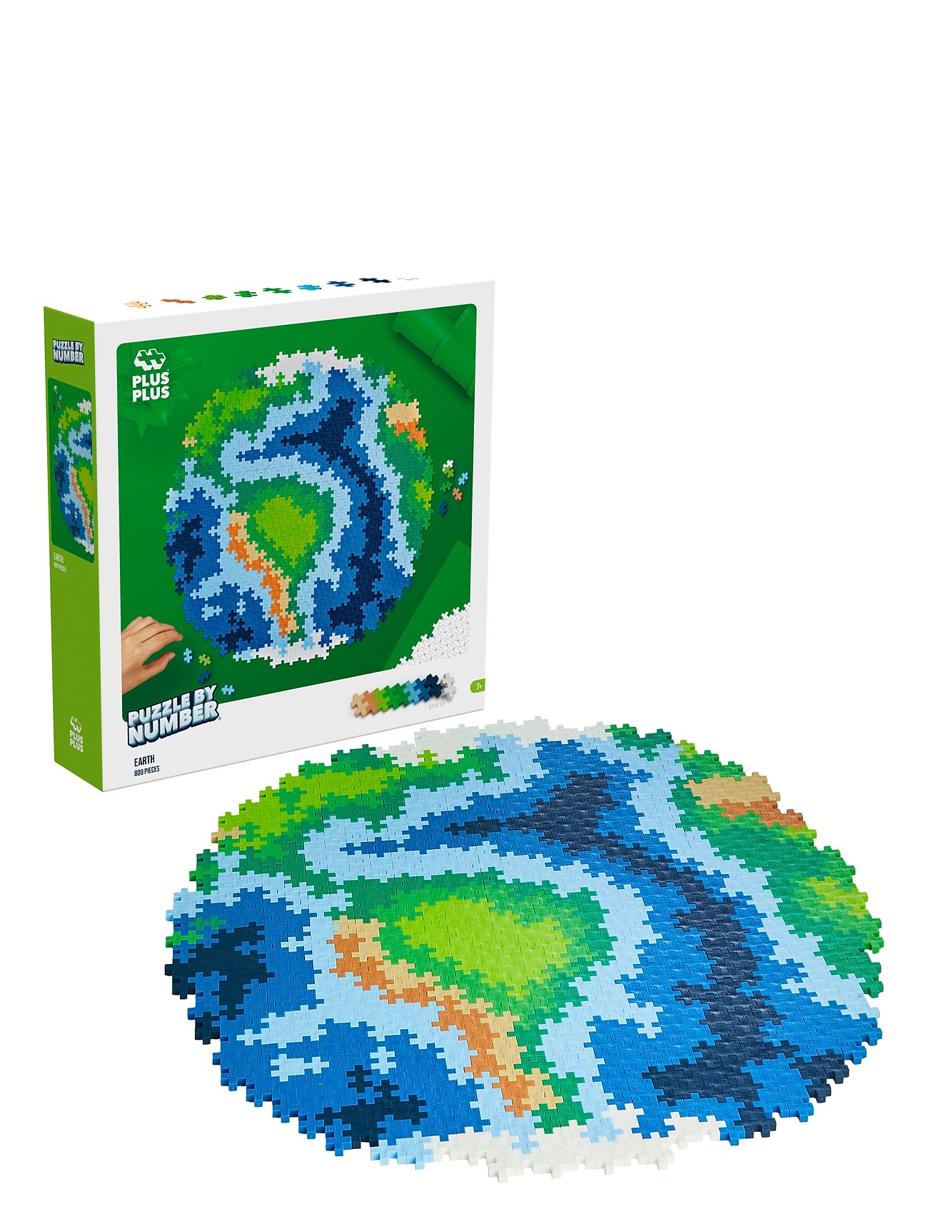Plus-Plus Puzzle By Number Earth 800Pcs Toys Building Sets & Blocks Building Sets Multi/patterned Plus-Plus