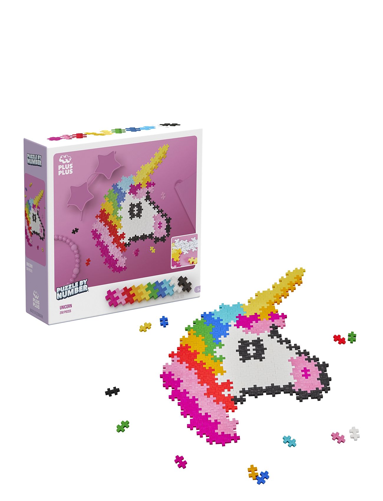 Plus-Plus Puzzle By Number Unicorn 250Pcs Patterned Plus-Plus