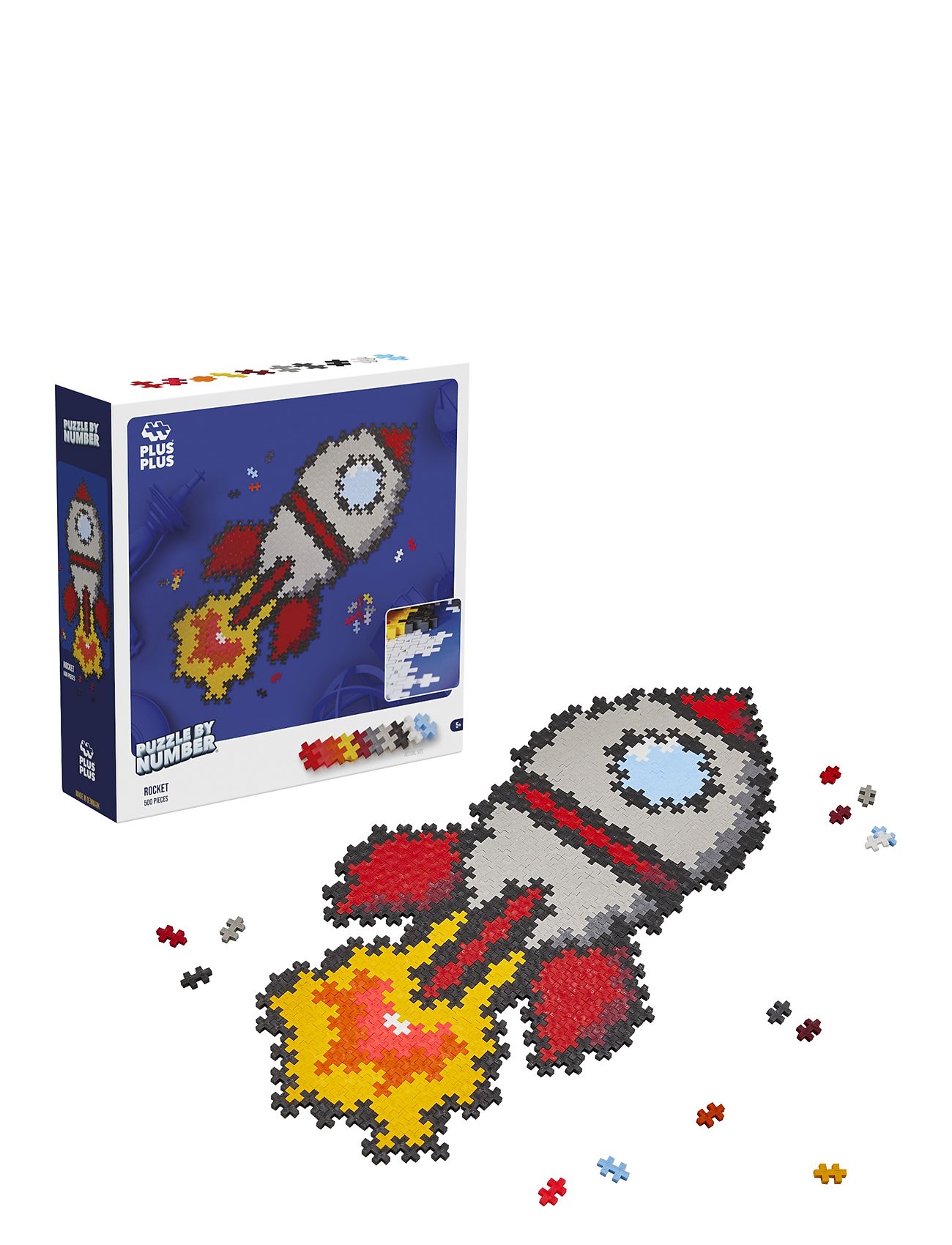 Plus-Plus Plus-Plus Puzzle By Number Rocket 500Pcs Multi/patterned