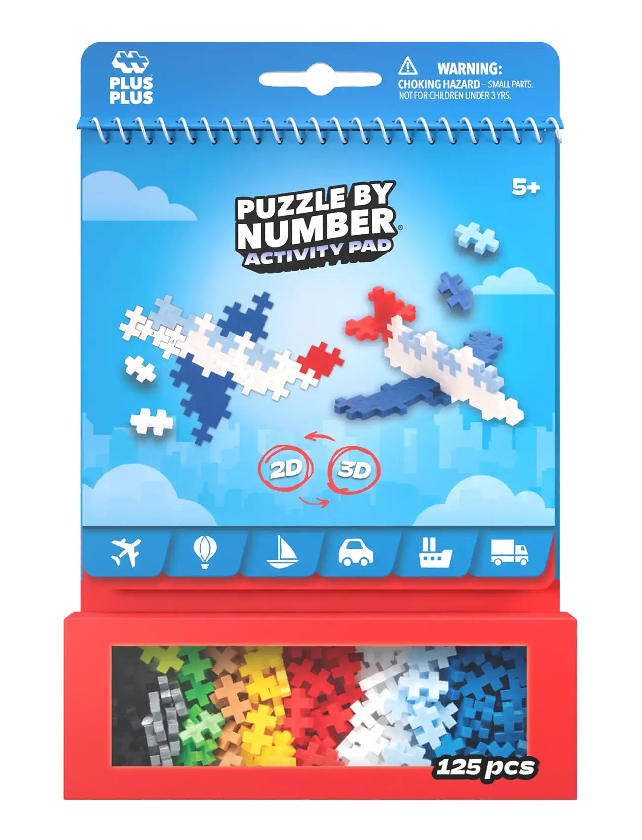 Plus-Plus Plus-Plus Activity Pad – Transportation, One Size, Multi/patterned, Byggesæt Og -Klodser > Byggeklodser, Børn