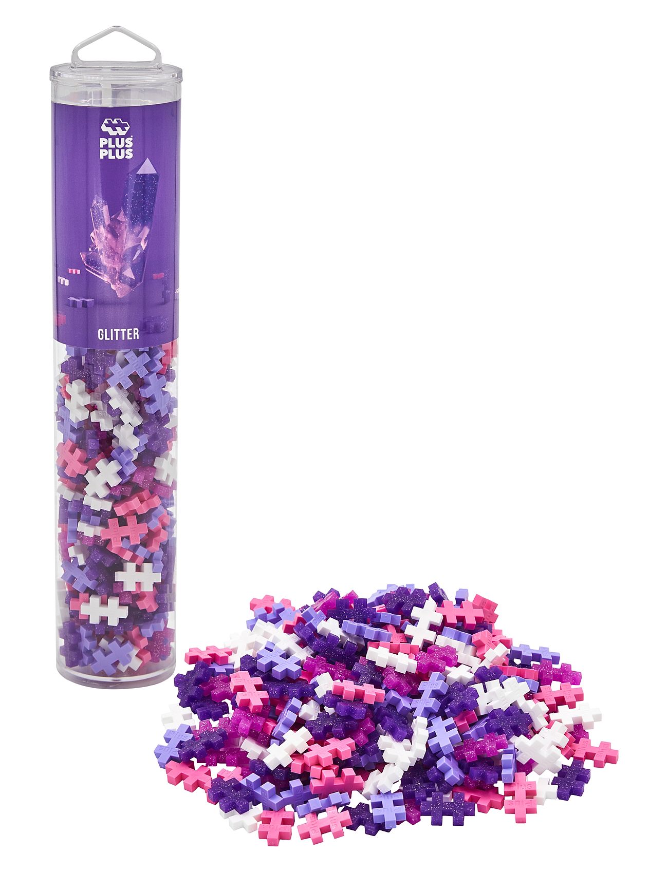 Plus-Plus Glitter Mix / 240 Pcs Tube Patterned Plus-Plus