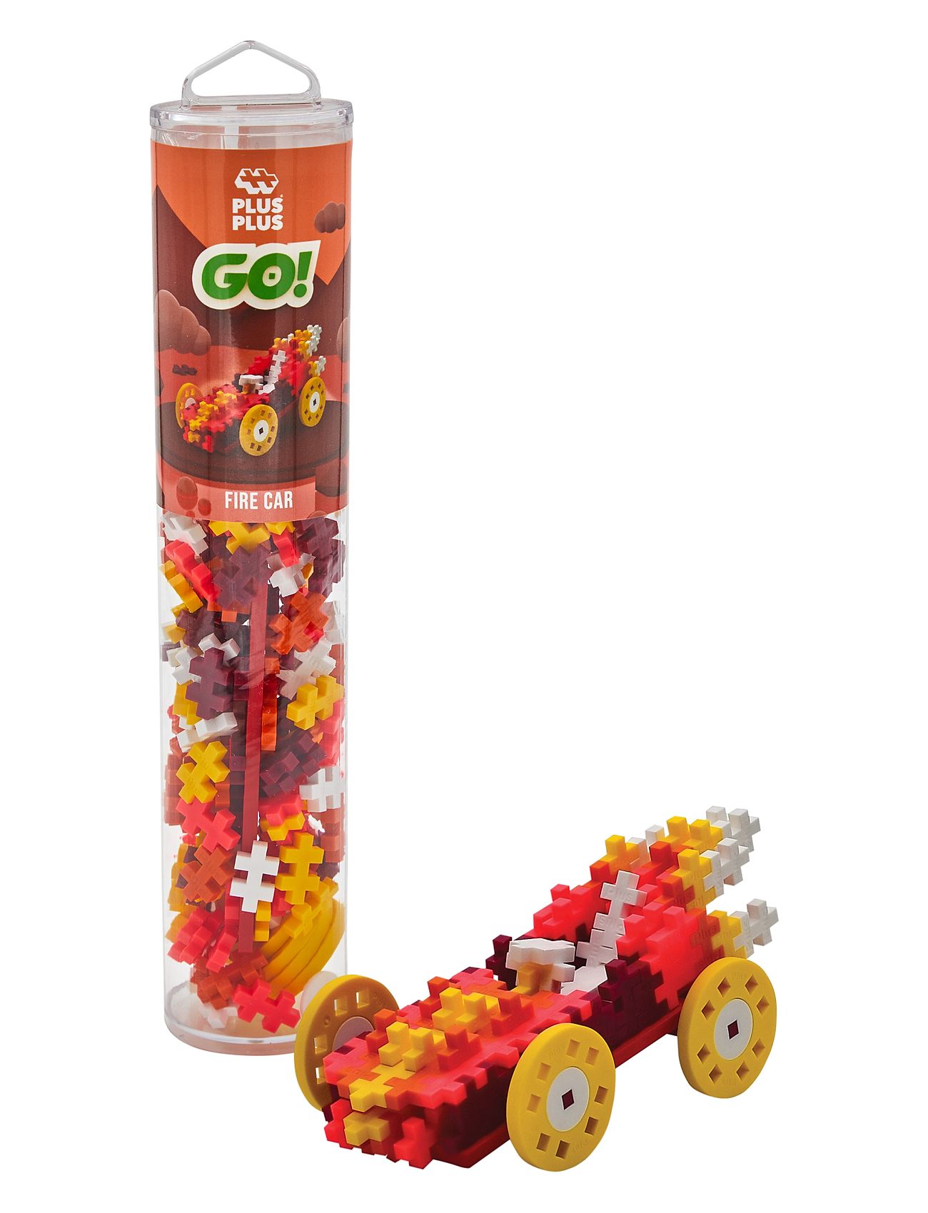 Color Cars Fire 200 Pcs Tube Toys Building Sets & Blocks Building Sets Multi/patterned Plus-Plus