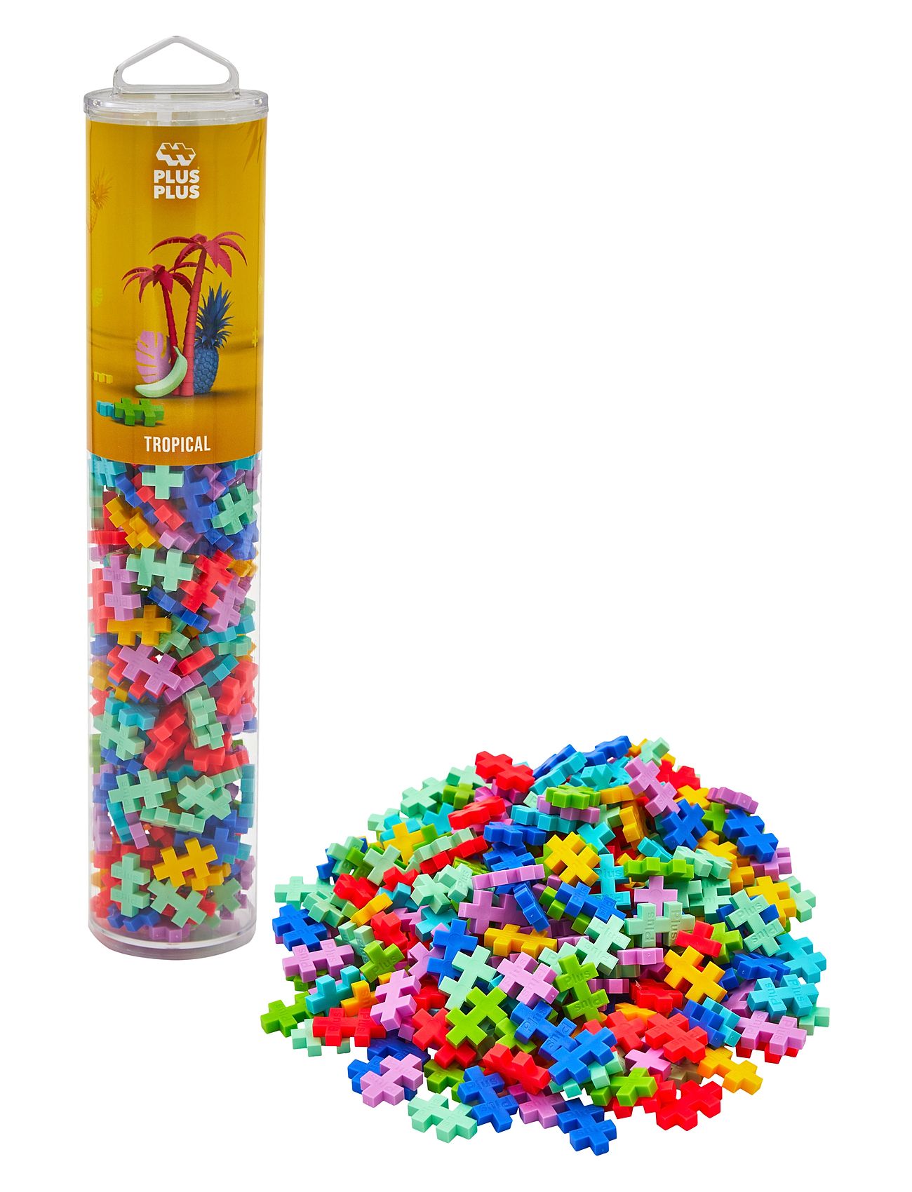 Tropical Mix 240 Pcs Tube Toys Building Sets & Blocks Building Sets Multi/patterned Plus-Plus