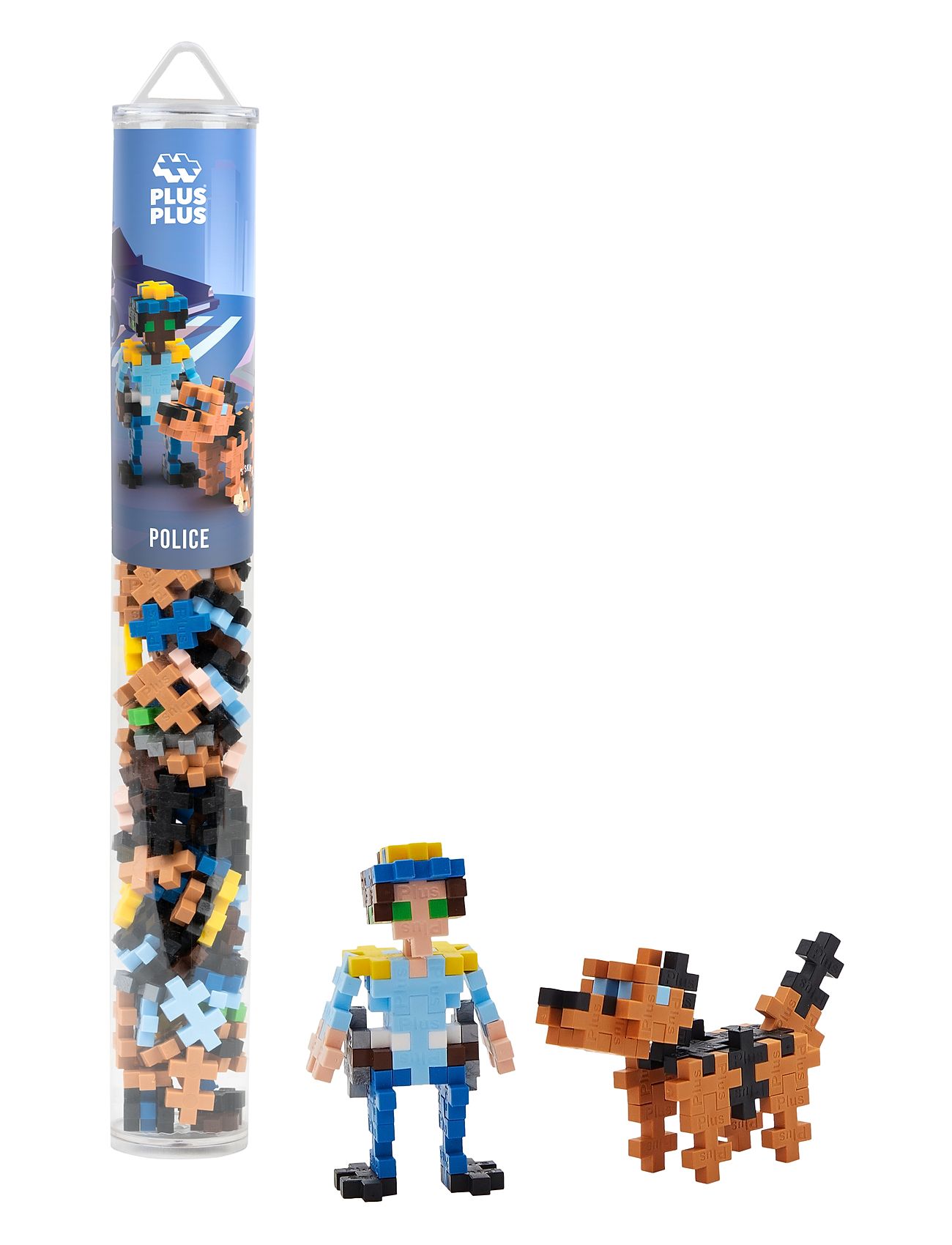 Plus-Plus Police / 100 Pcs Tube Patterned Plus-Plus