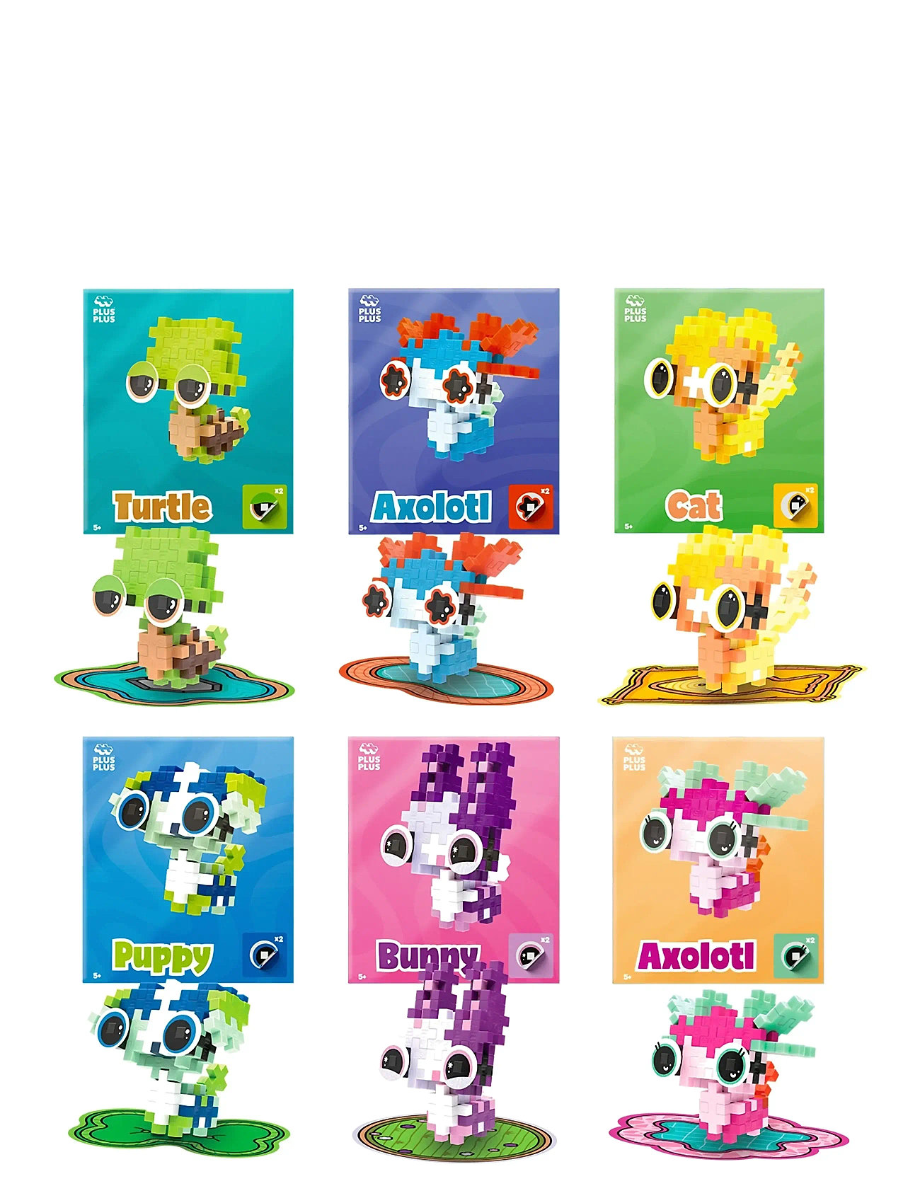 Plus-Plus Pet Packs Bundle, One Size, Multi/patterned, Byggesæt Og -Klodser > Byggesæt, Børn